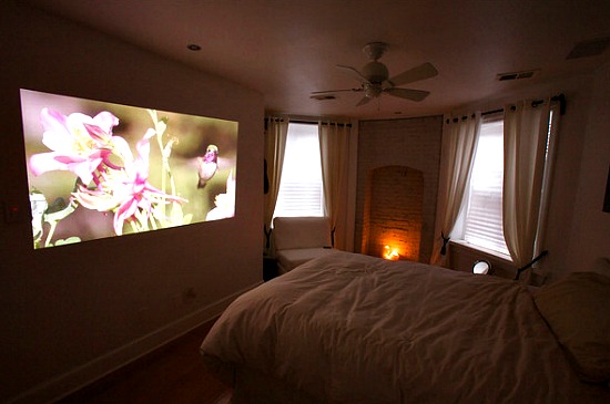 After, Bedroom with Projector and Sound System