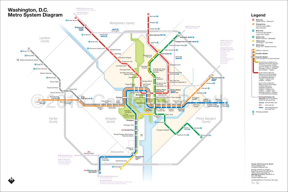 The Latest Re Design Of The Dc Metro Map