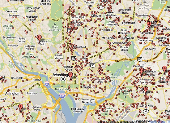 The Foreclosure Hunt With Google Maps: Figure 1