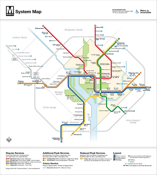 A More Polished Re-Design of the DC Metro Map: Figure 1