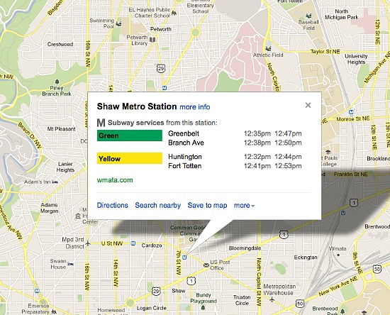 Google Maps Launches Live Public Transit Alerts for DC: Figure 1