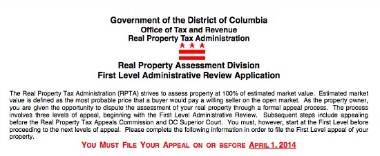 A Home's Worth? Appealing a DC Property Tax Assessment: Figure 1