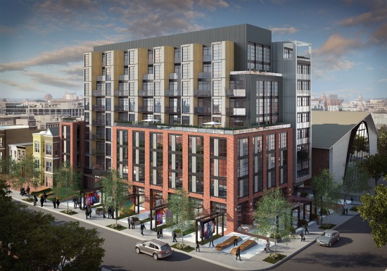 Details and Renderings of the Four Proposals for 8th and O Street: Figure 1