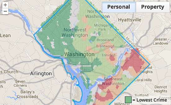 WalkScore Debuts Neighborhood-by-Neighborhood Crime Grade Rating System: Figure 1