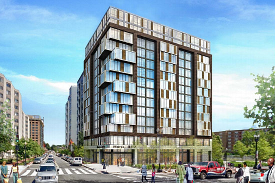 New Rendering For Hotel/Apartment Hybrid Planned in Mount Vernon Triangle: Figure 1