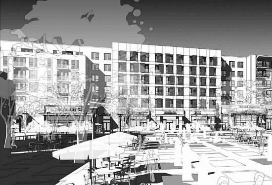 300 Apartments Atop A Grocery Store: The Preliminary Plans for Walter Reed's Town Center: Figure 3