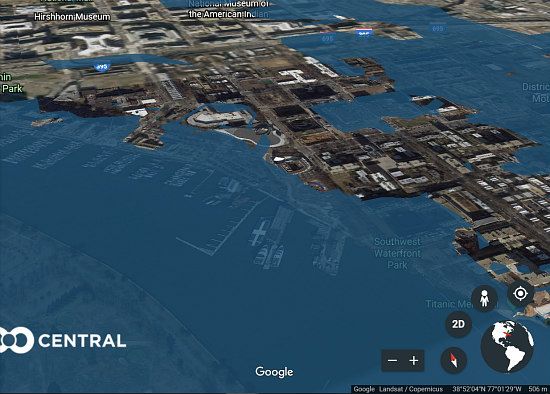 Underwater Innings: New Software Shows Where Rising Sea Levels Would Impact DC: Figure 1