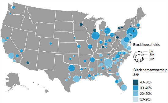 DC Area Homeownership Gap Less Disparate than Elsewhere: Figure 1