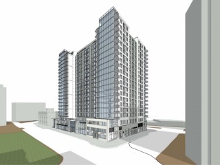 418 Apartments, Pedestrian Promenade Proposed for Courthouse Landmark Block