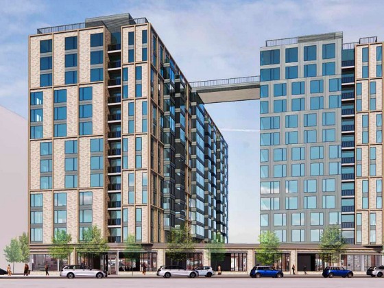 550 Units? Residential + Hotel? Renderings Show Possibilities For a Mt. Vernon Triangle Parking Lot