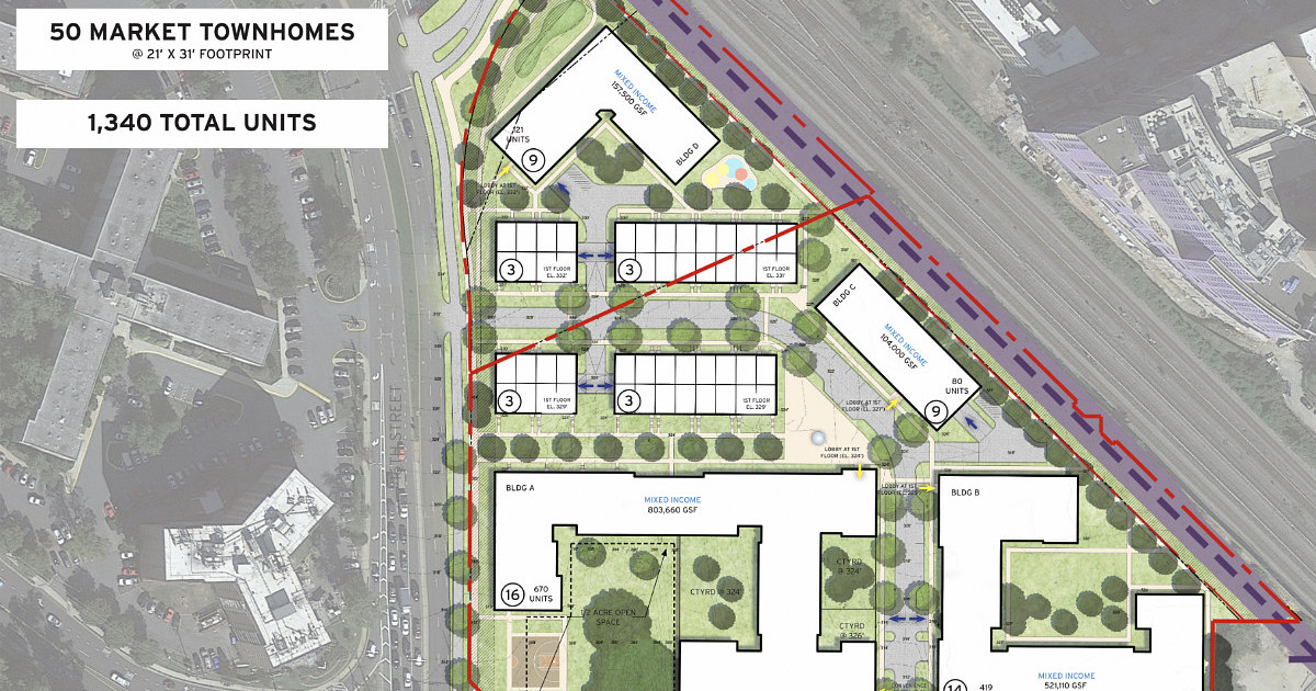 Four Buildings, 1,340 Units: An Enormous Redevelopment Planned For Downtown Silver Spring