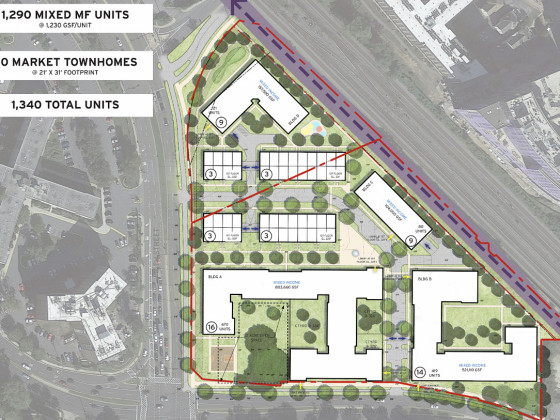 Four Buildings, 1,340 Units: An Enormous Redevelopment Planned For Downtown Silver Spring